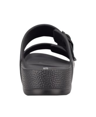   Zion Sandal カルバンクラインロゴ サンダル Calvin Klein Jeans Men's Black Zion Double Strap Slide
