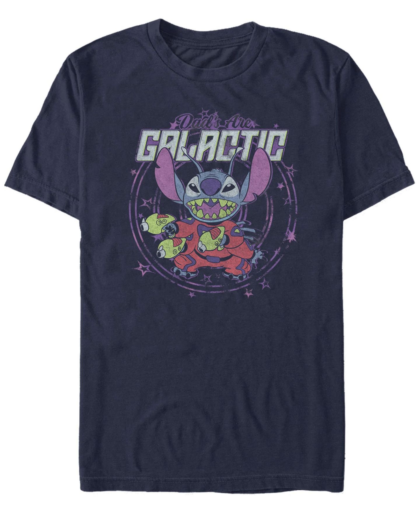 Мужская футболка Fifth Sun Lilo Stitch Spaced Dads Short Sleeve, цвет: Тёмно-синий — фото 1