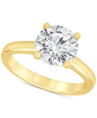 Certified Lab Grown Diamond Solitaire Engagement Ring (3 ct. t.w.) in 14k Gold