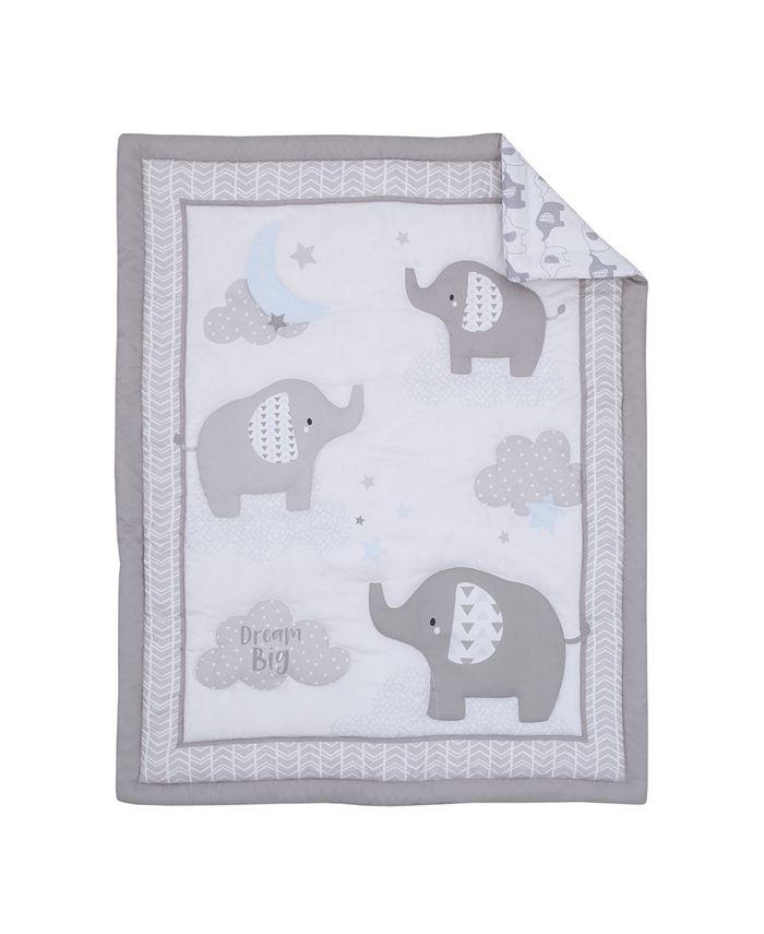 NoJo Elephant Stroll Dream Big Clouds and Stars with Chevron