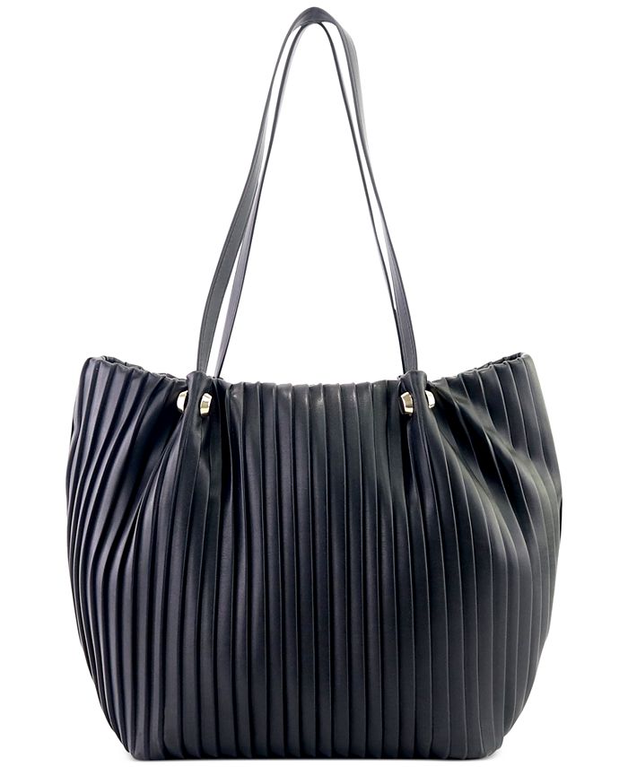 Alfani Phoebe Pleated Tote, Created for Macy's & Reviews - Handbags ...