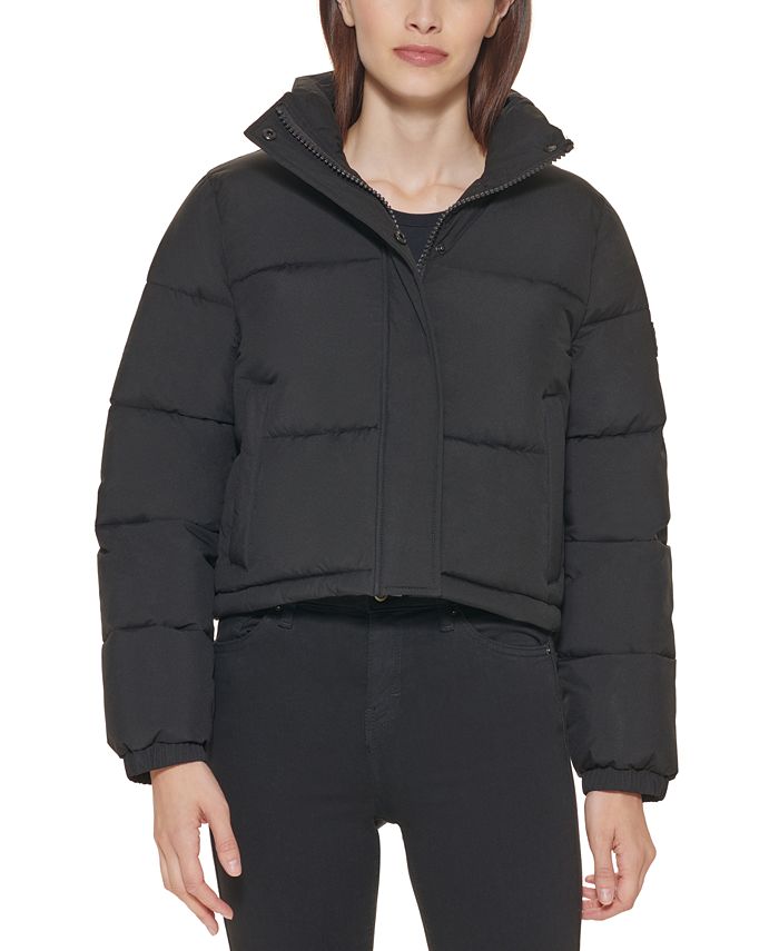 Calvin Klein Women's Cropped Puffer Coat & Reviews - Coats & Jackets ...