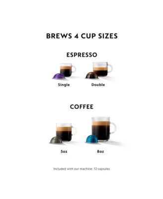 Vertuo Coffee and Espresso Machine by Breville, Chrome with Aeroccino Milk Frother
