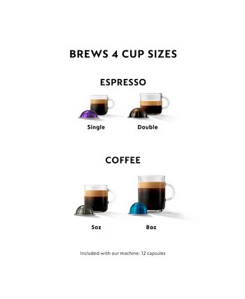 Breville Nespresso Vertuo Coffee & Espresso Single-Serve Machine in Chrome  and Aeroccino Milk Frother in Black 