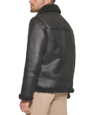 leather fleece jacket