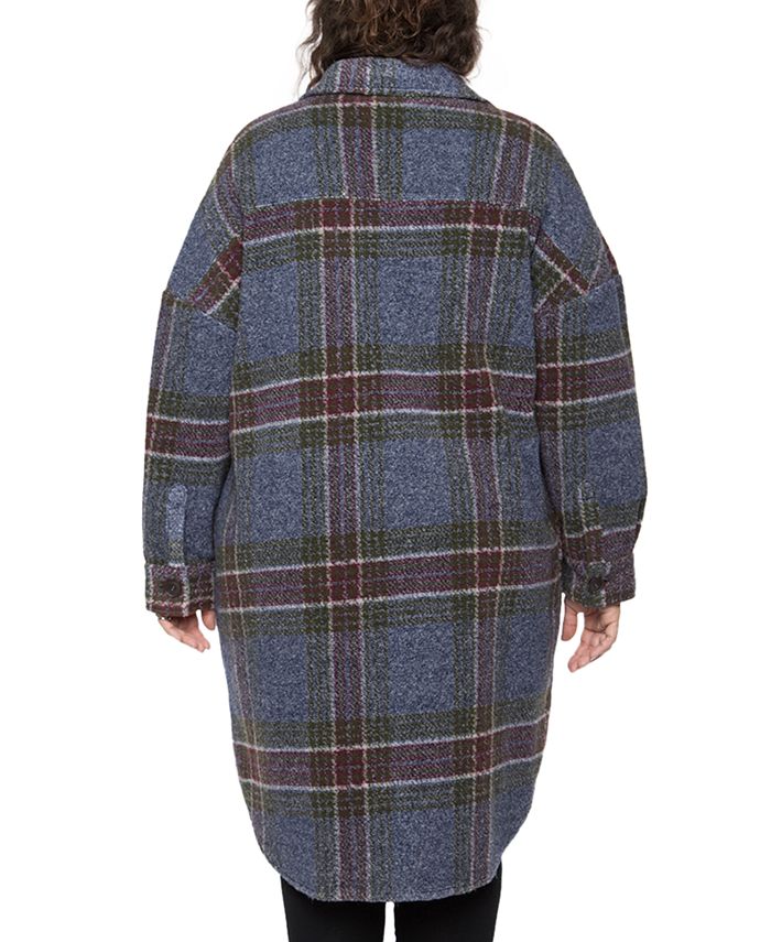 Black Tape Trendy Plus Size Plaid Jacket Macy's