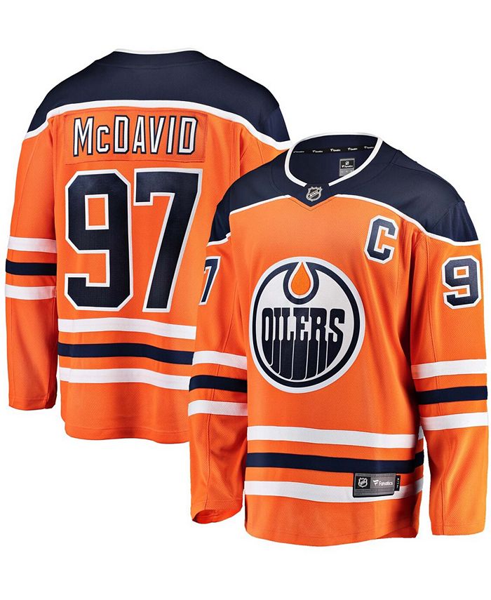 عطر فيزا Men's Connor McDavid Orange Edmonton Oilers Breakaway Player Jersey عطر فيزا