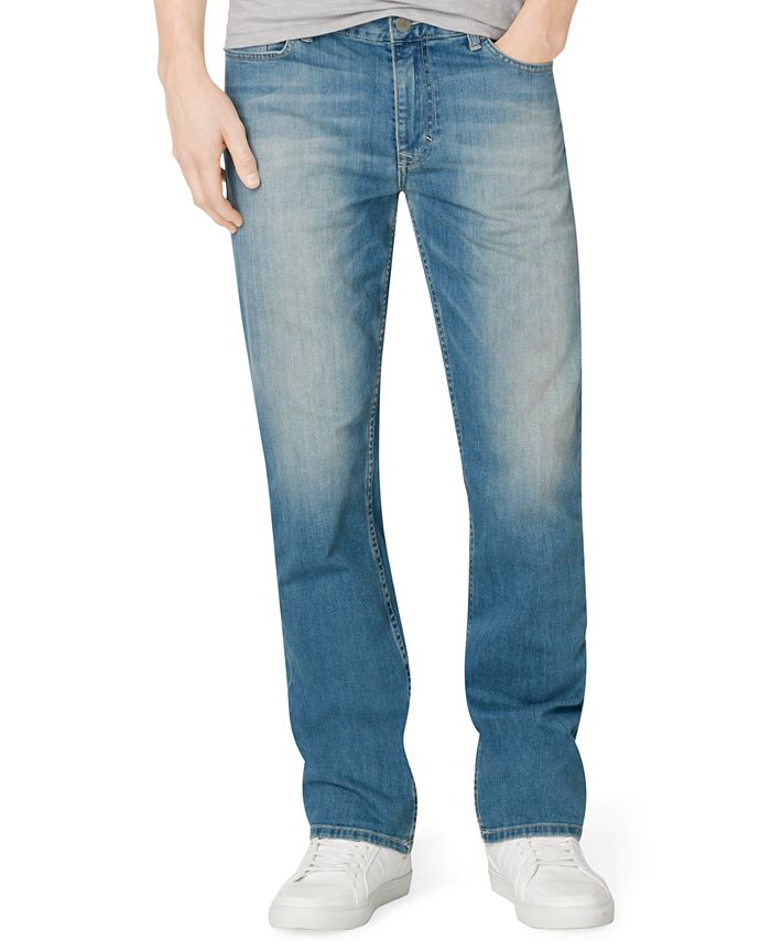 Calvin Klein Jeans Men's Stretch Straight Fit Jeans & Reviews - Jeans ...
