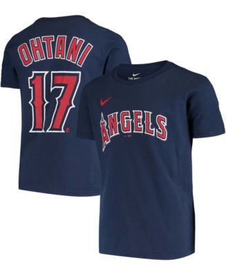 Shohei Ohtani Los Angeles Angels Majestic Youth Player Name & Number  T-Shirt - Navy