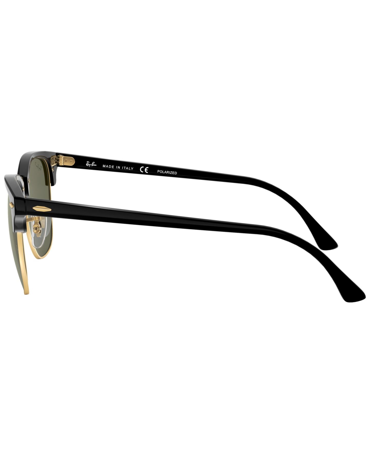 Солнцезащитные очки Ray-Ban Unisex Polarized Low Bridge Fit Sunglasses, RB3016F Clubmaster Classic 55, цвет: Чёрный — фото 2