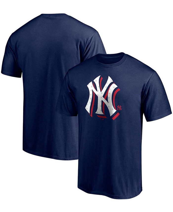 Fanatics Men's Navy New York Yankees Red White And Team Logo Tshirt