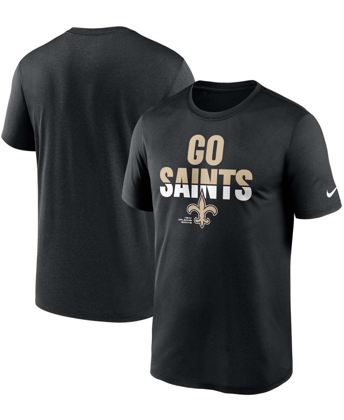 Men's Big and Tall Black New Orleans Saints Legend Local Phrase Performance T-shirt