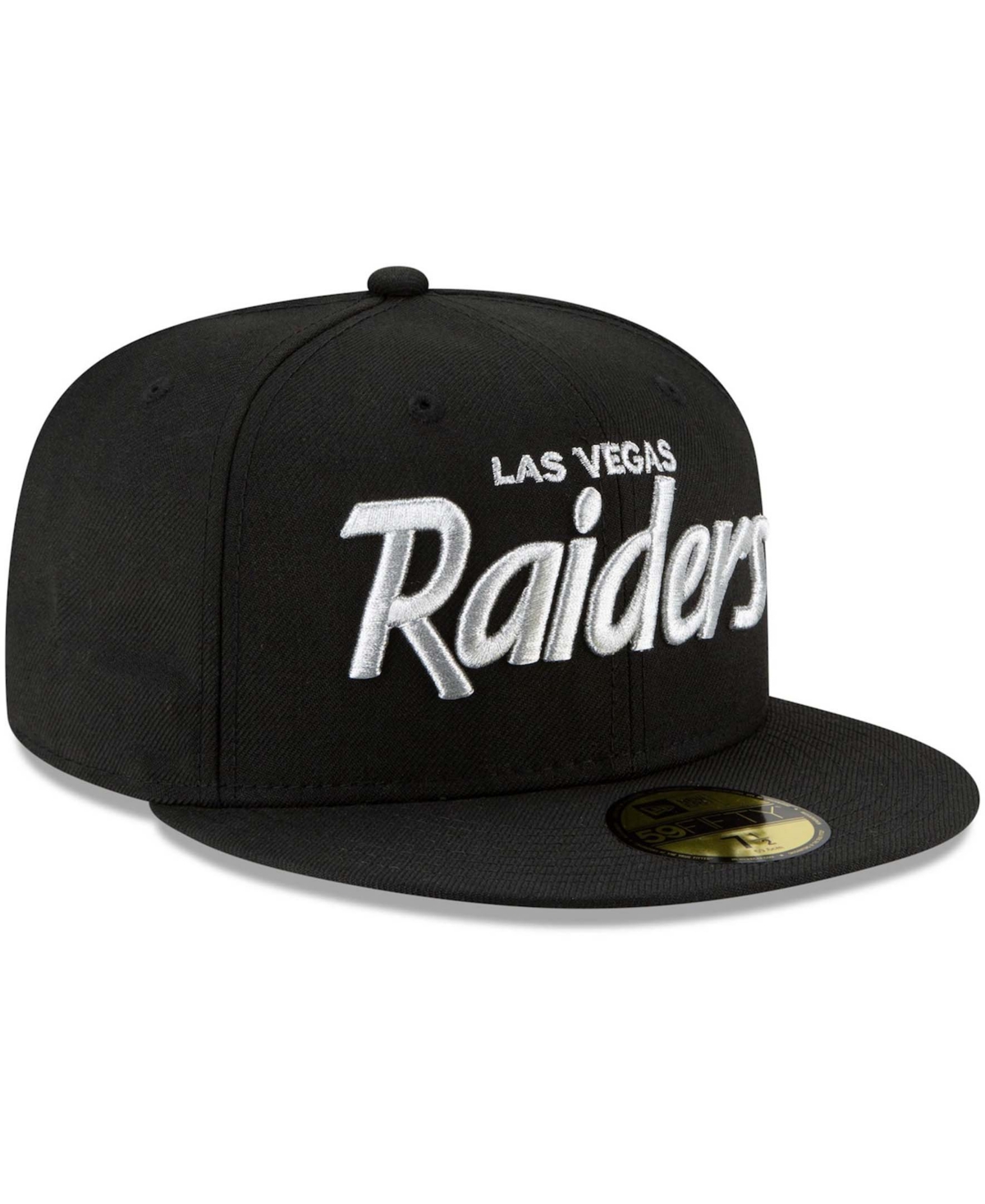 Men's Black Las Vegas Raiders Logo Omaha 59Fifty Fitted Hat
