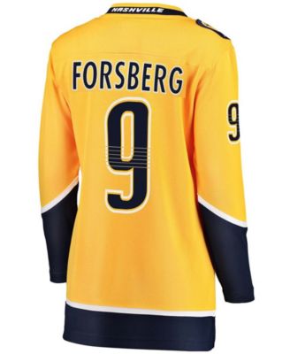 Women's Filip Forsberg Gold Nashville Predators Premier Breakaway Player Jersey