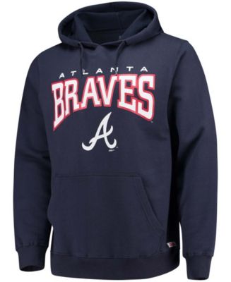 Lids Atlanta Braves Stitches Team Pullover Hoodie - Navy/Red