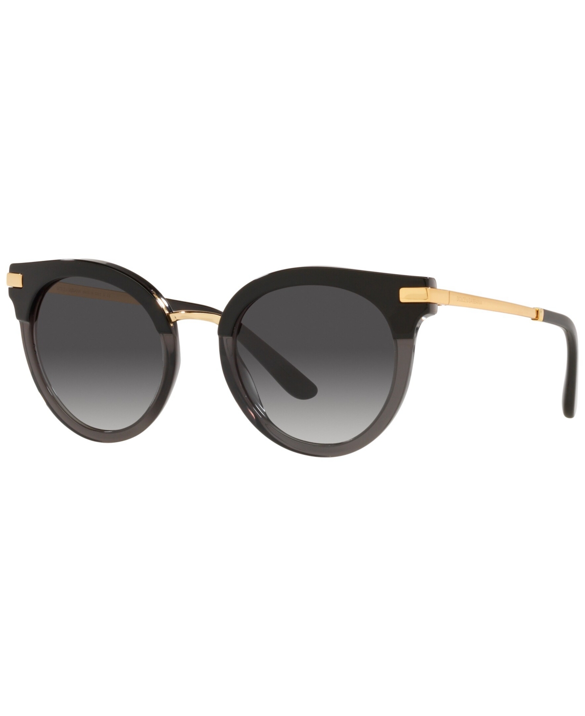 Shop Dolce & Gabbana Women's Sunglasses, Dg4394f 50 In Black,transparent Black
