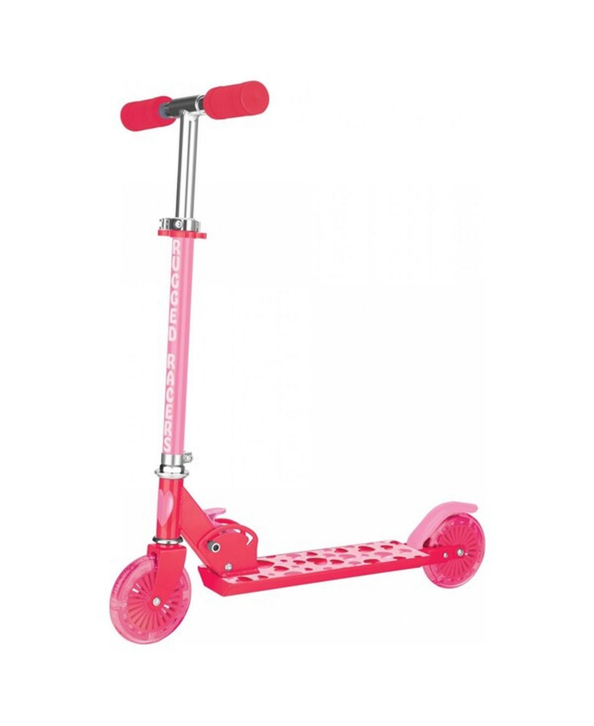 Rugged Racers 2 Wheel Scooter With Heart Design And Led Lights In Multicolor