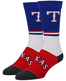 Men's White Texas Rangers Infiknit Color Crew Socks