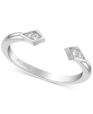 ArtCarved - Diamond Rose-Cut Cuff Wedding Band (1/20 ct. t.w.) in 14k Gold