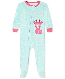Baby Girls Deer Cotton Coverall