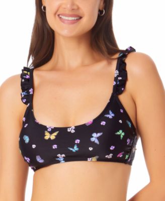 California Waves - Juniors' Ruffle Bralette Bikini Top