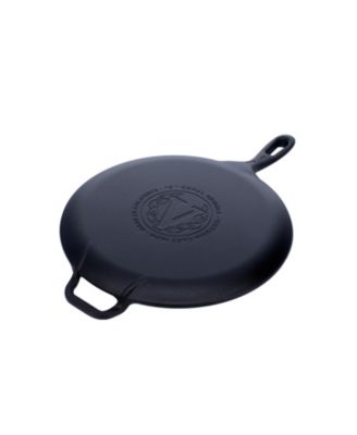 12" Comal with Long Handle and Helper Handle, Seasoned