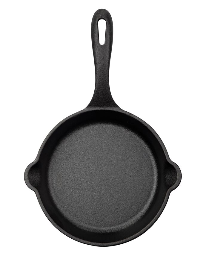 Victoria 6.5 Inch Mini Cast Iron Skillet. Small Frying Pan Seasoned
