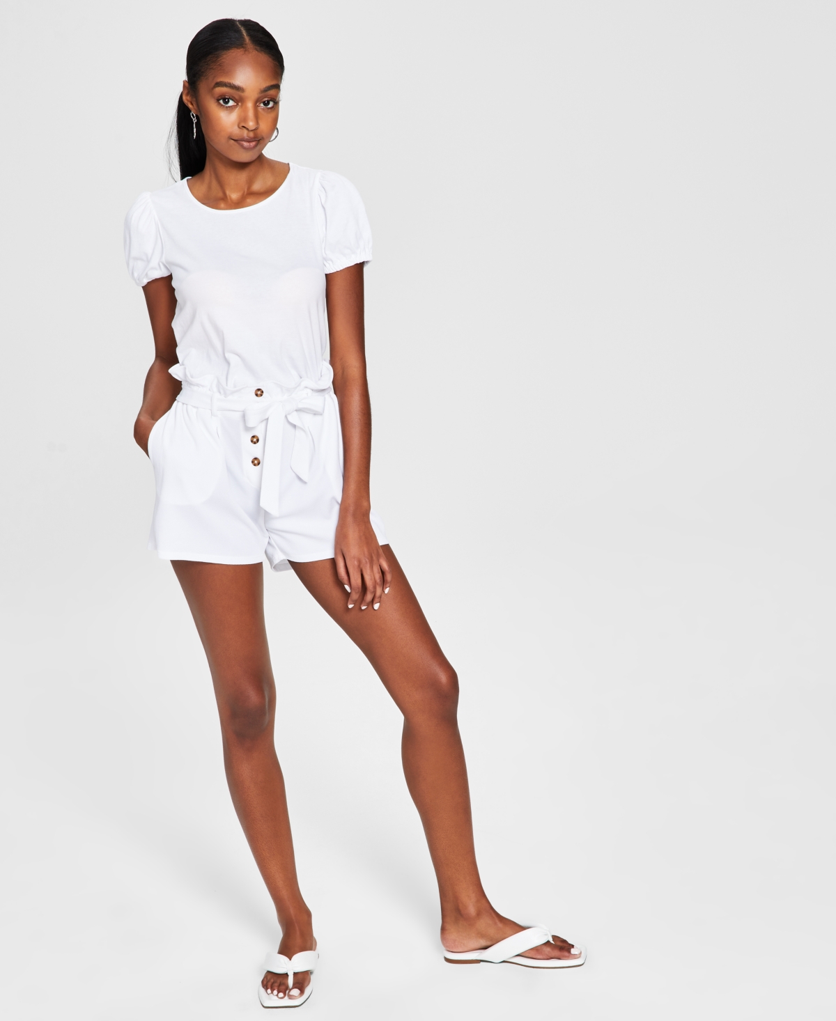 Bar Iii Women s High Waist Button Fly Shorts Created for Macy s Smart Closet