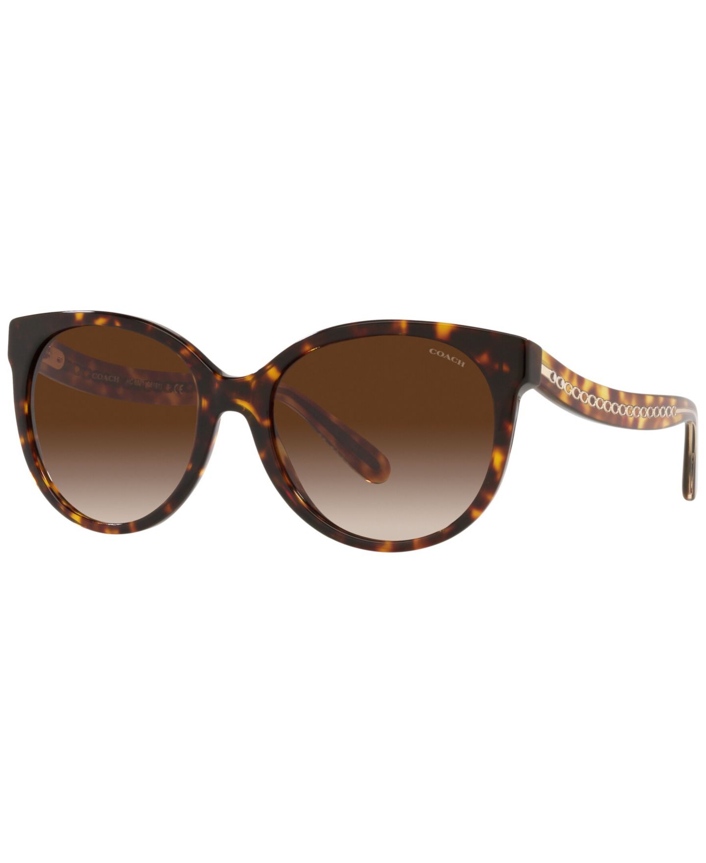 Женские солнцезащитные очки COACH Sunglasses, HC8321, цвет: Тёмный черепаховый — фото 1