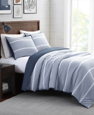 Niari Yarn Dye Stripe 3 Piece Comforter Set, Full/Queen