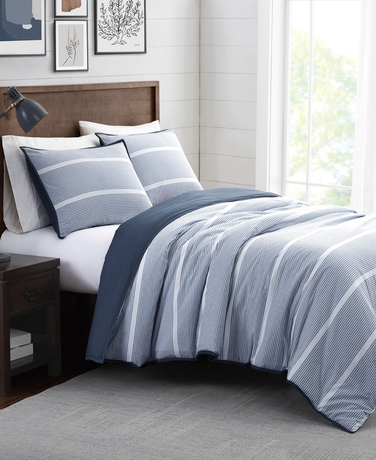 Brooklyn Loom Niari Yarn Dye Stripe 3 Piece Comforter Set