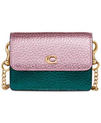 coach metallic card case