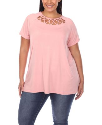 Women's Crisscross Cutout Short Sleeve Top