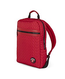 Iconic Collection Quilted Backpack with Top Zippered Main Opening