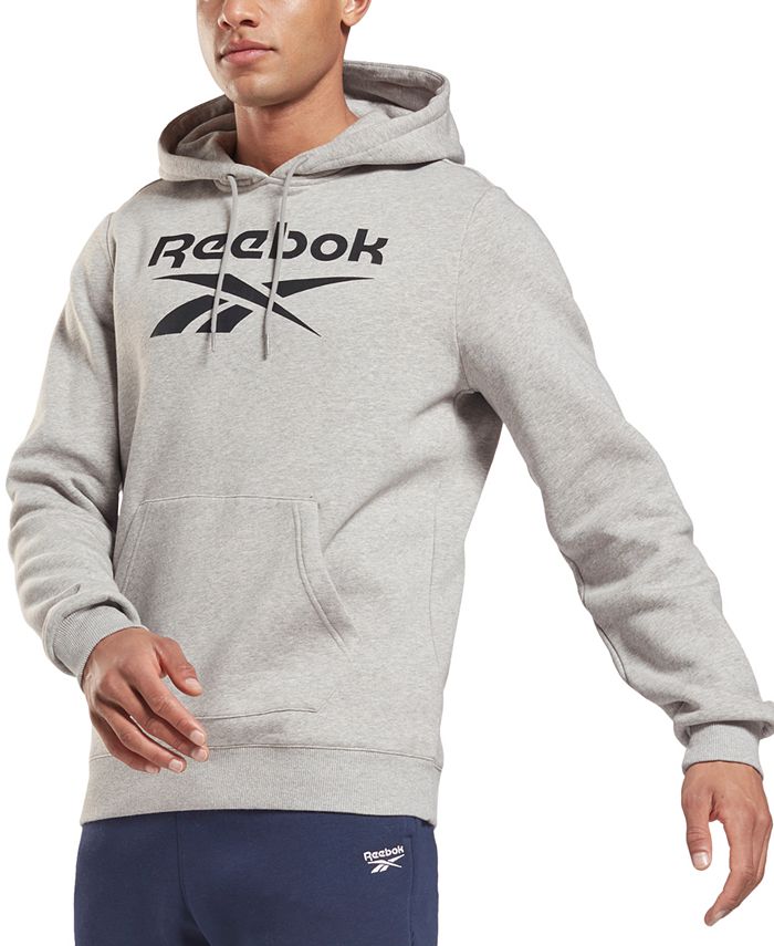 Reebok Men's Logo-Print Fleece Hoodie - Macy's