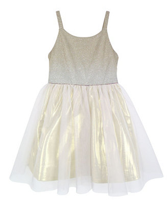 Pink & Violet Little Girls Printed Mesh Skirt Dress - Macy's