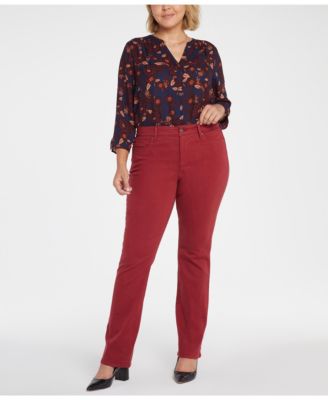 plus size red jeans