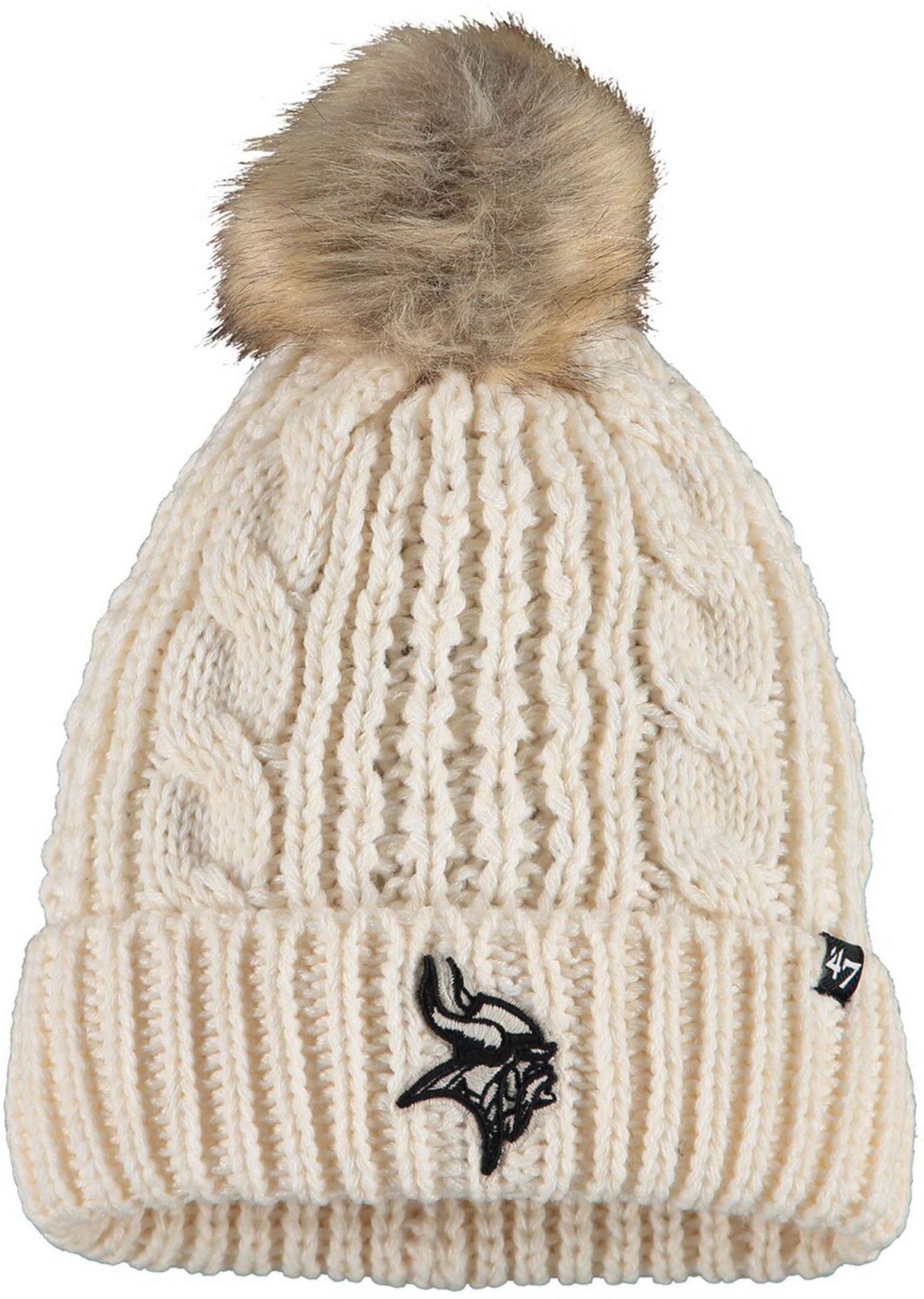Lids '47 Women's Minnesota Vikings Meeko Cuffed Knit Hat In Cream