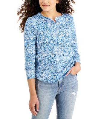 Style \u0026 Co Petite Printed Cotton Top 