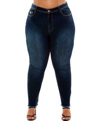 Baby Phat Trendy Plus Size Frayed Skinny Jeans - Macy's