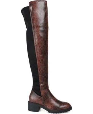 Women's Aryia Extra Wide Calf Over The Knee Lug Sole Boots