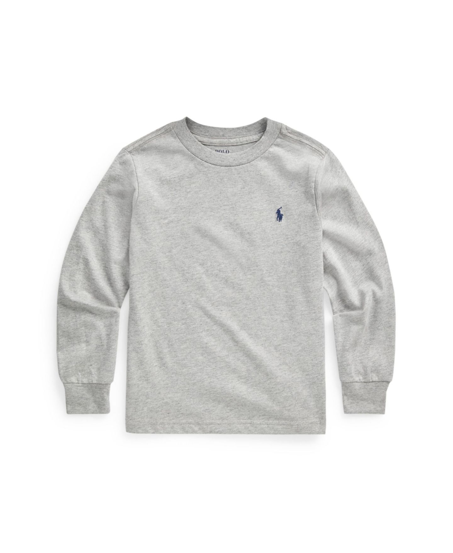 Футболка Polo Ralph Lauren Jersey Long-Sleeve T-shirt для мальчиков, цвет: Меланжевый — фото 1