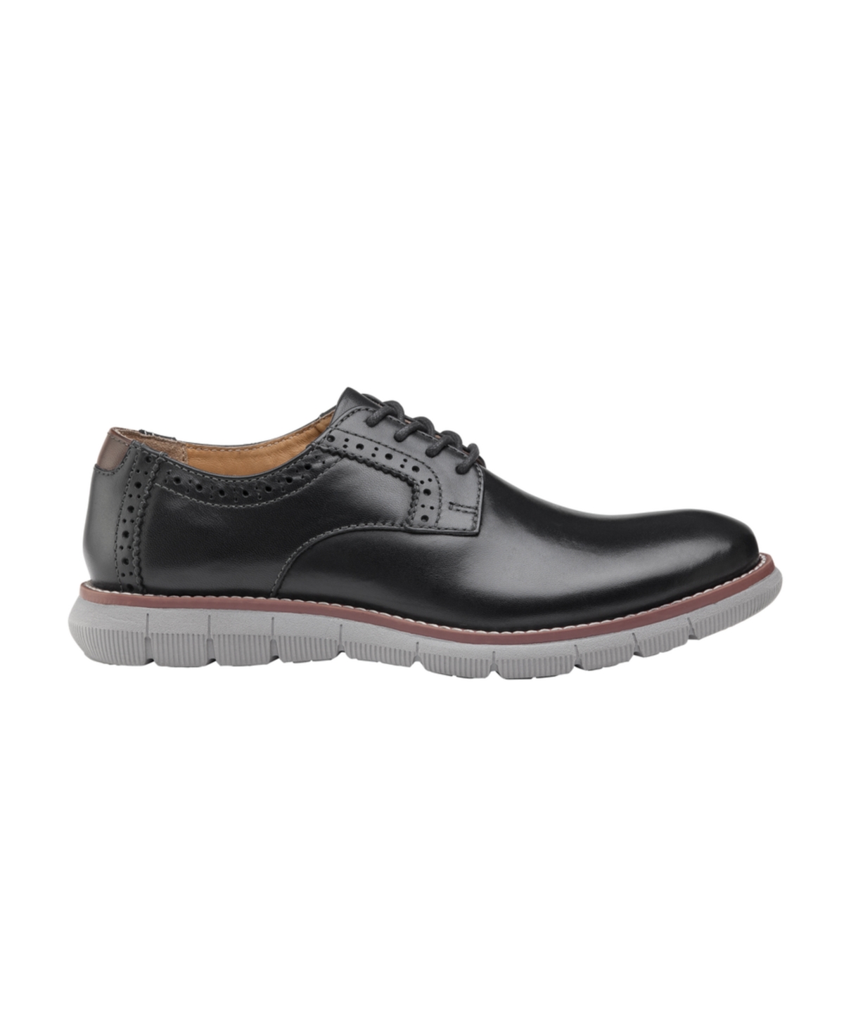 Johnston & Murphy Big Boys Holden Plain Toe Shoe -Gray