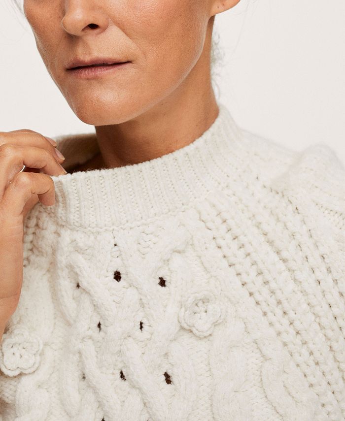 MANGO Women's Cable-Knit Sweater - Macy's