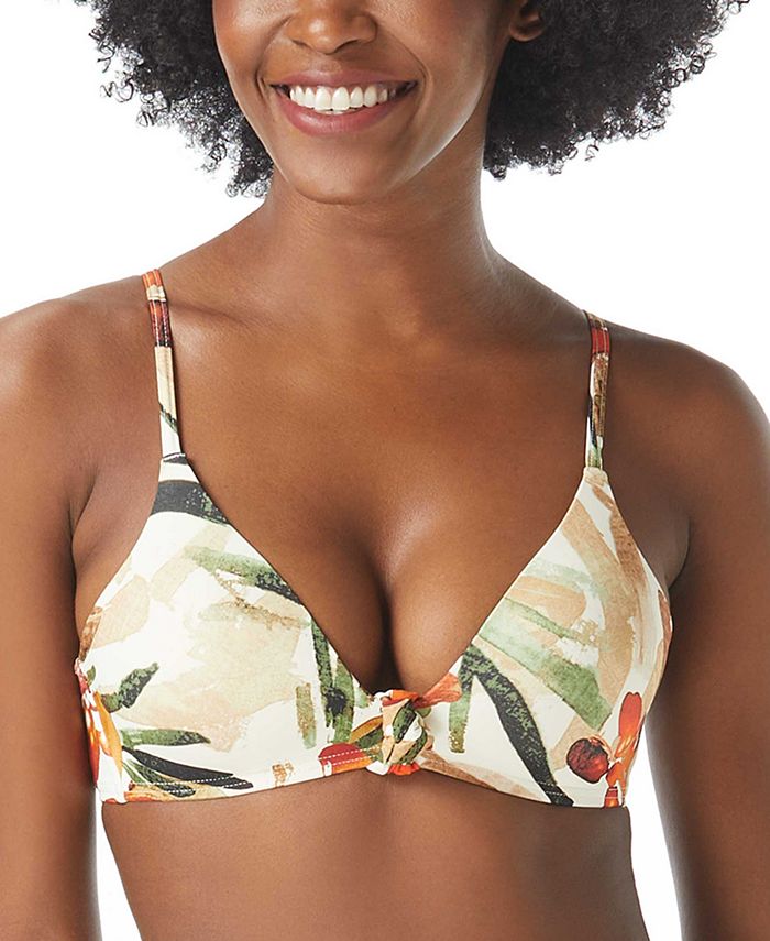 Vince Camuto Knotted Bikini Top With Molded Bra - Macy's