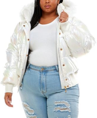 Macy's plus size puffer coats online