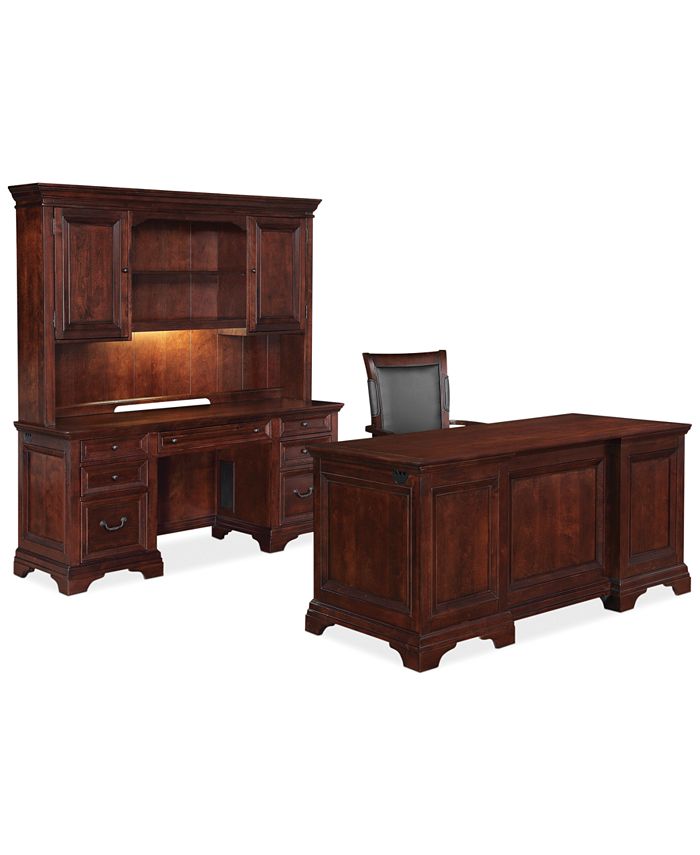 Furniture Cambridge Home Office Furniture, 4 Piece Set (Executive Desk