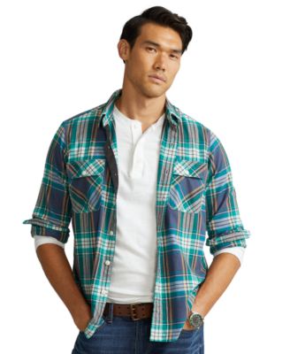 polo plaid shirt men