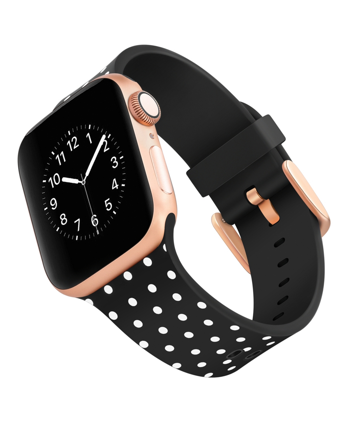 Dabney Lee Dottie Silicone Band Compatible with 42/44/45/Ultra/Ultra 2 Apple Watch - Black, White