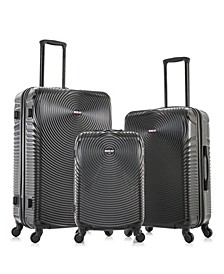 InUSA Inception Lightweight Hardside Spinner Luggage Set, 3 piece